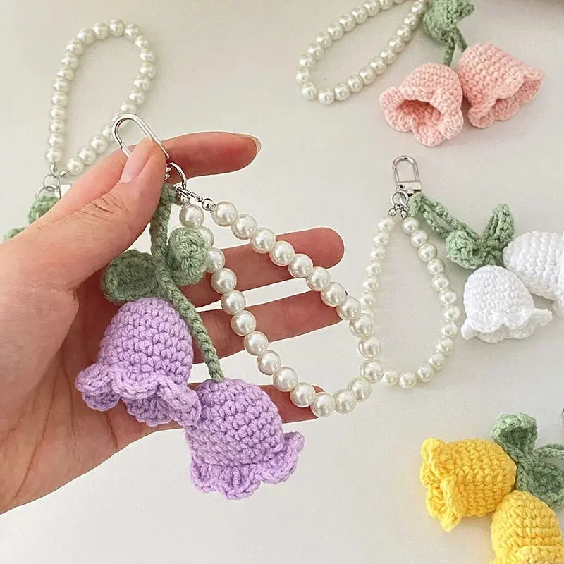 Lilly of the Valley Crochet Keychain - Gulyarn