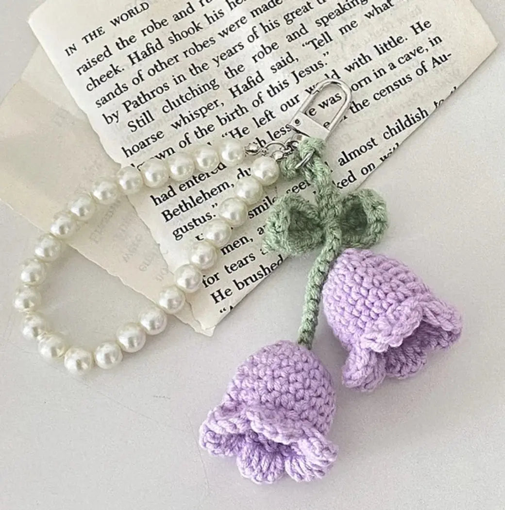 Lilly of the Valley Crochet Keychain - Gulyarn